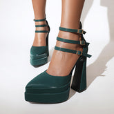 Foster Hellblaue Plateau-Pumps